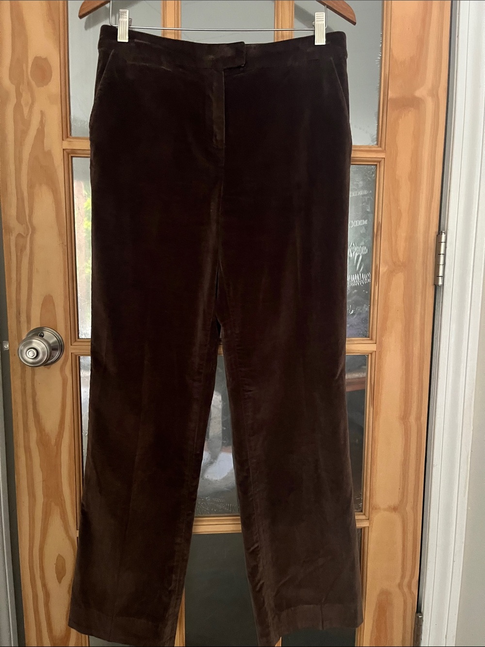 Talbots VTG Stretch Velveteen Straight Leg Classic Trousers Size 10 pants